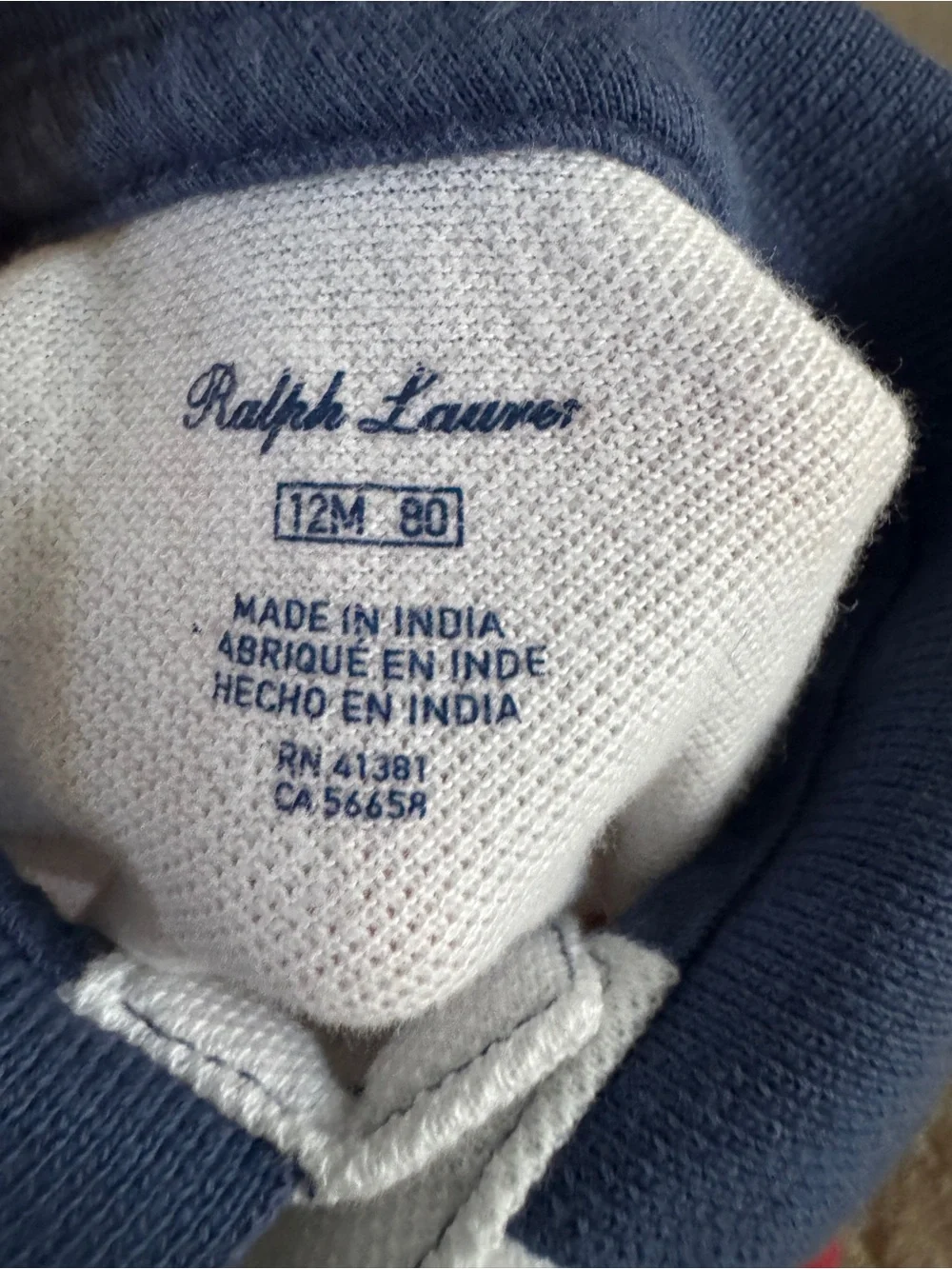 Polo Ralph Lauren Baby Boy Colorblock Polo Romper Shortall 12M Preppy Classic